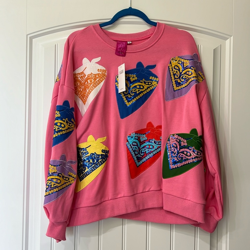 Queen of Sparkles bandana sweatshirt